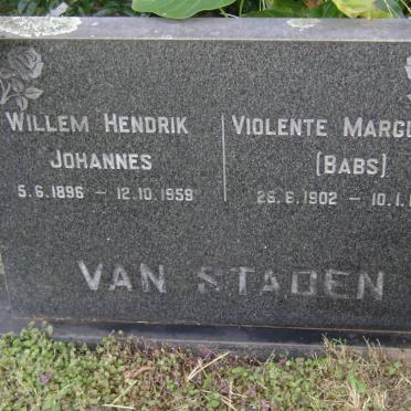 STADEN Willem Hendrik Johannes, van 1896-1959 &amp; Violente Marguetrite 1902-1972
