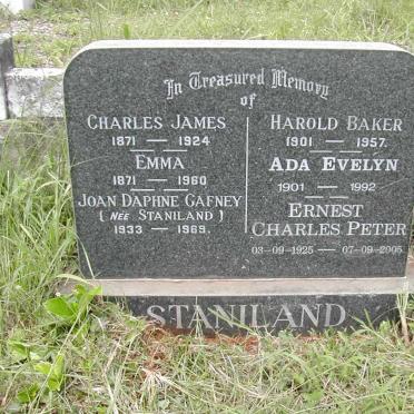STANILAND Charles James 1871-1924 &amp; Emma 1871-1960 :: STANILAND Ernest Charles Peter 1925-2005