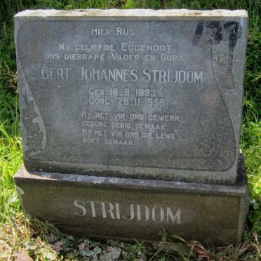 STRIJDOM Gert Johannes 1893-1958