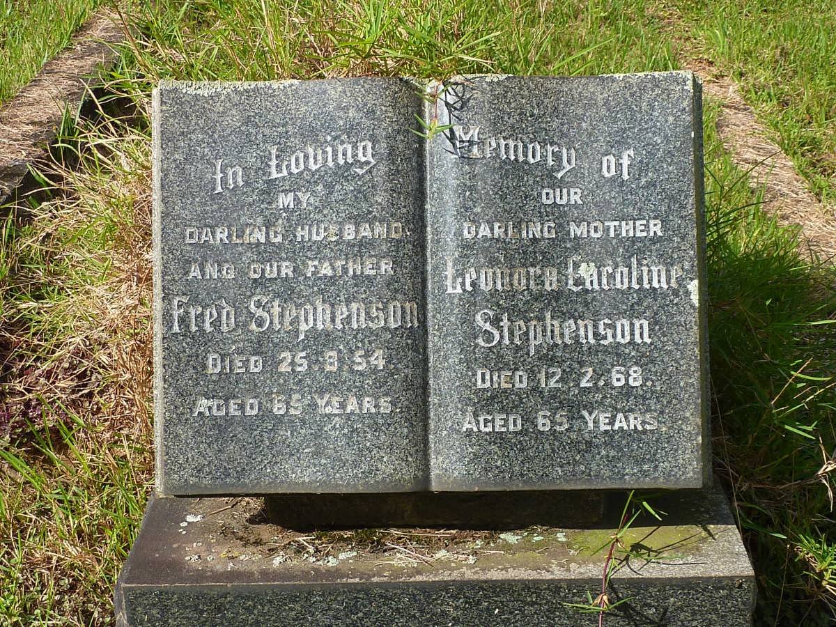 STEPHENSON Fred -1954 &amp; Leonora Caroline -1968