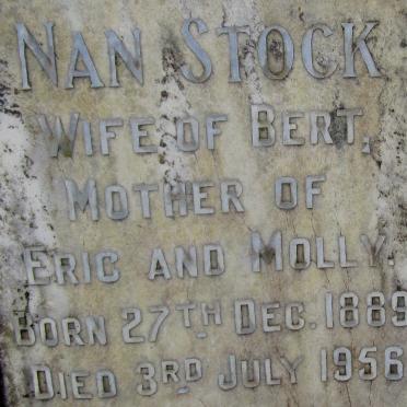 STOCK Herbert 1889-1962 &amp; Hannah 1889-1956