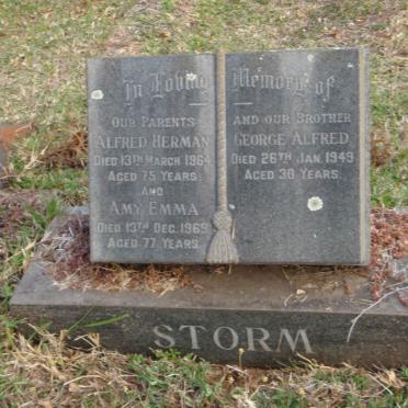 STORM Alfred Herman -1964 &amp; Amy Emma -1969 :: STORM George Alfred -1949