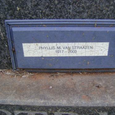 STRAATEN Abraham Stephen, van 1915-1980 &amp; Phyllis M.1917-2003