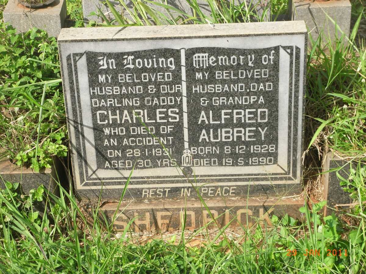 SHEDRICK Charles -1931 :: SHEDRICK Alfred Aubrey 1928-1990