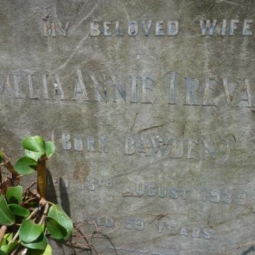 TREVASKIS Amelia Annie nee BAWDEN -1939