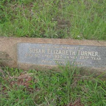 TURNER Susan Elizabeth -1930