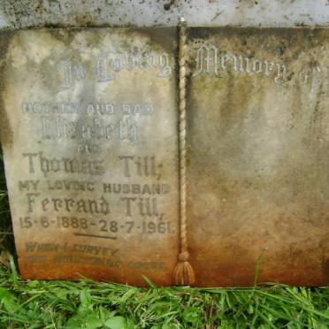 TILL Thomas -1927 &amp; Elizabeth -1930  :: TILL Ferrand 1888-1961