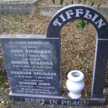 TIFFLIN John Nicolaas 1912-1953 &amp; Rosina Susanna 1914-1988