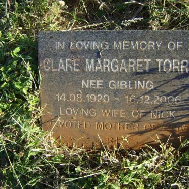 TORRE Clare Margaret nee GIBLING 1920-2006