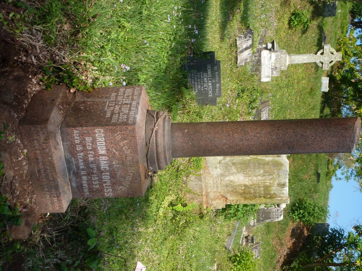 TOPLISS Walter -1956 :: TOPLISS Gordon Haig -1933