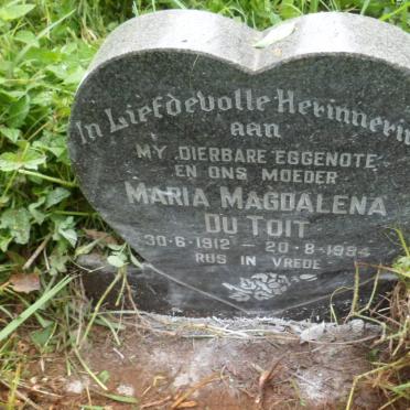 TOIT Maria Magdalena, du 1912-1984
