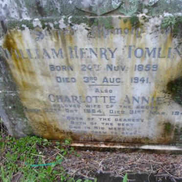 TOMLINSON William Henry 1859-1941 &amp; Charlotte Annie 1864-1945