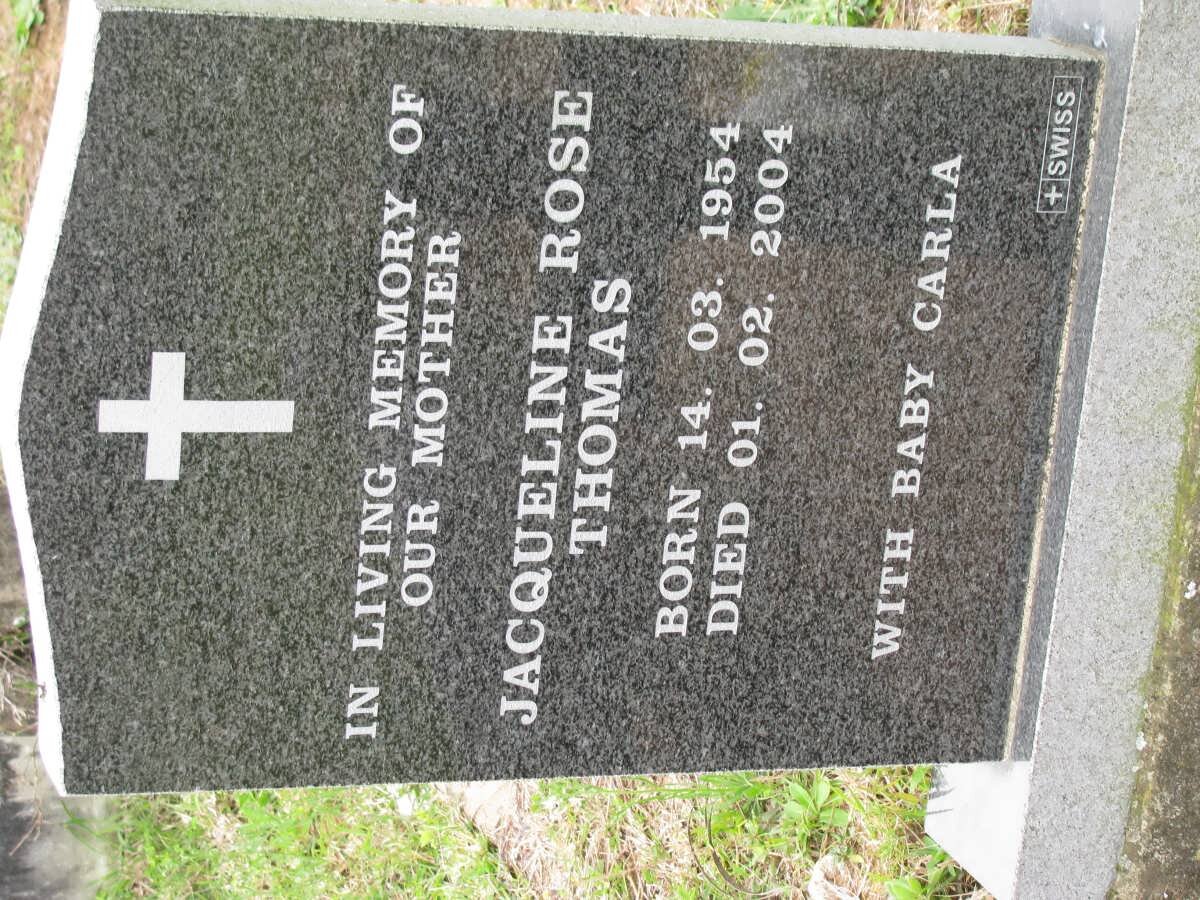 THOMAS Jacqueline Rose 1954-2004 :: THOMAS Carla