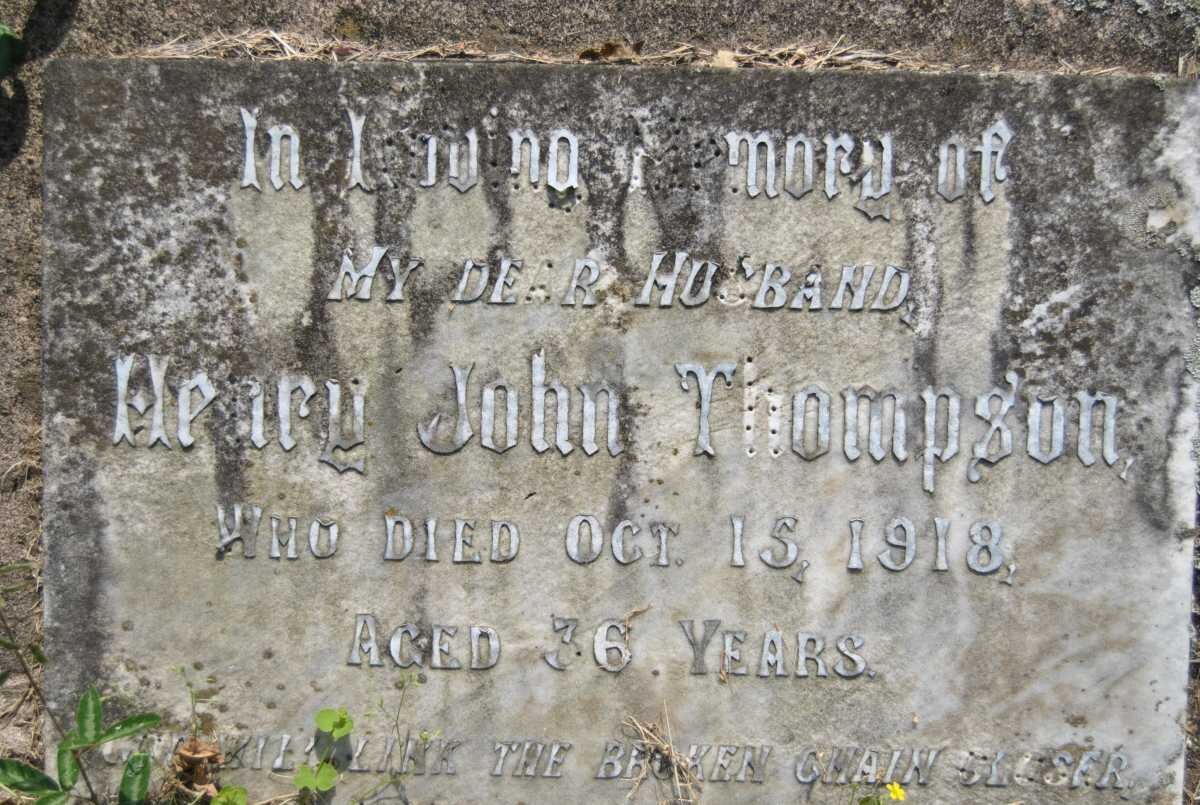 THOMPSON Henry John -1918