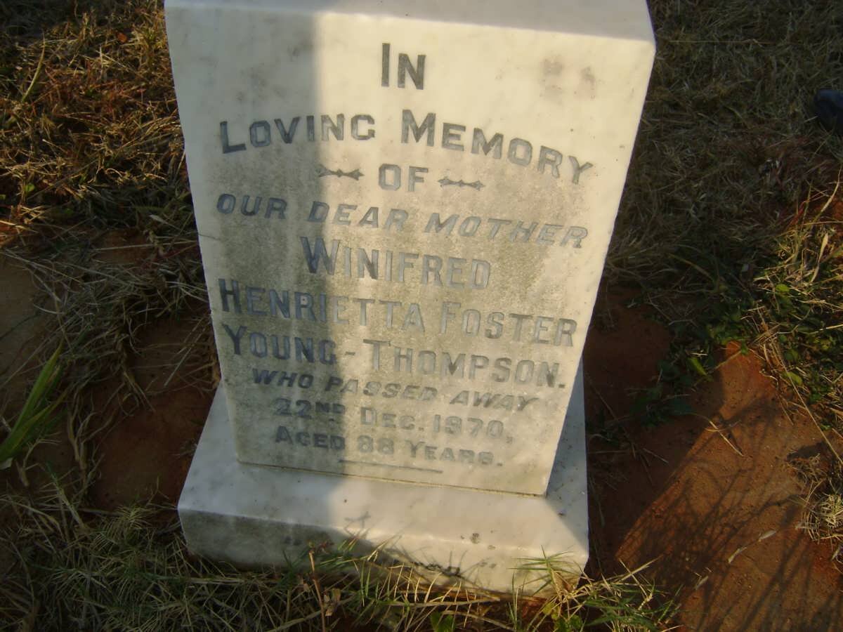 THOMPSON Winifred Henrietta Foster, YOUNG -1970