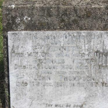 THOMPSON John -1957 :: THOMPSON Kenneth -1924 :: THOMPSON Reginald Victor -1930