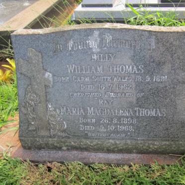 THOMAS William 1881-1962 &amp; Maria Magdalena 1898-1968