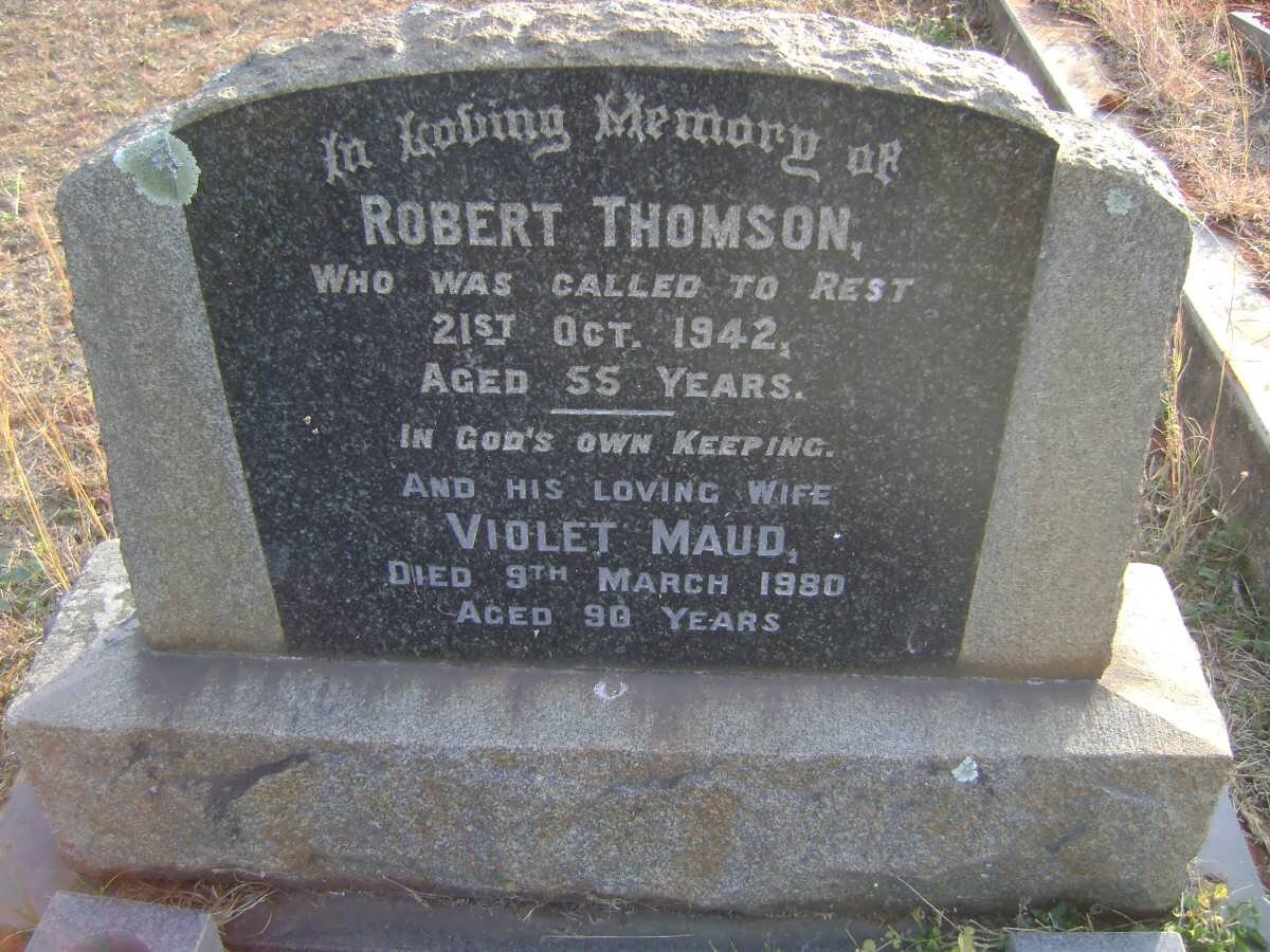 THOMSON Robert -1942 &amp; Violet Maud -1980