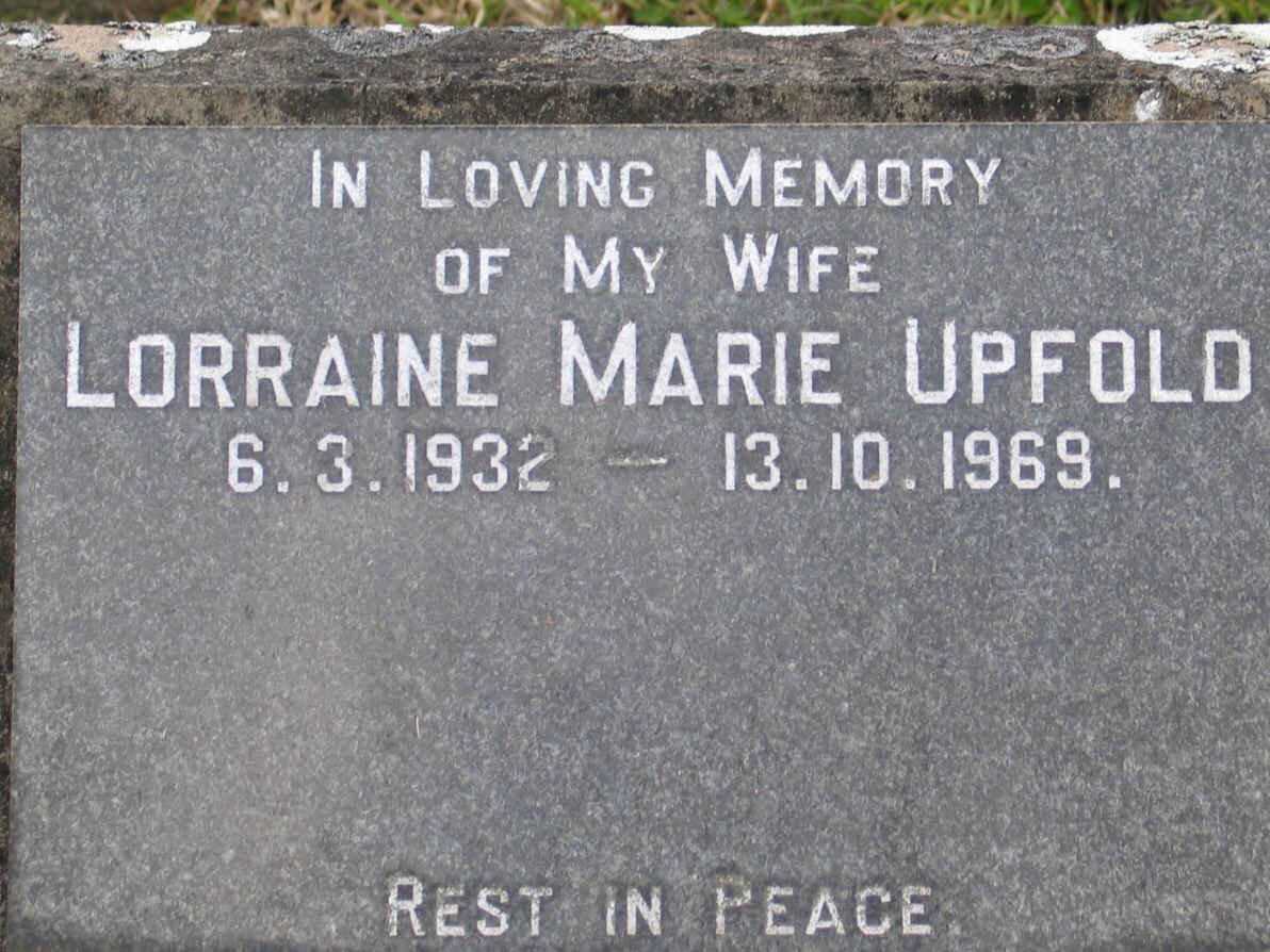 UPFOLD Lorraine Marie 1932-1969