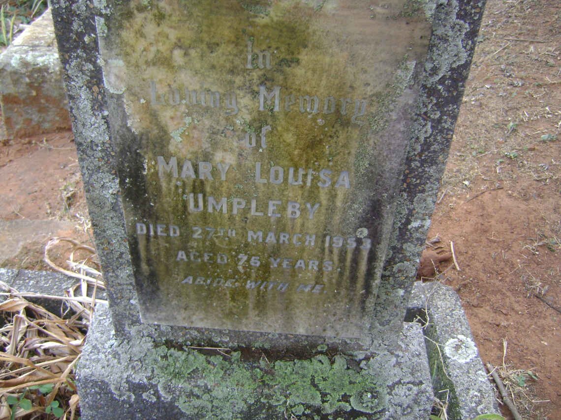 UMPLEBY Mary Louisa -1953