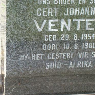 VENTER Gert Johannes 1954-1980