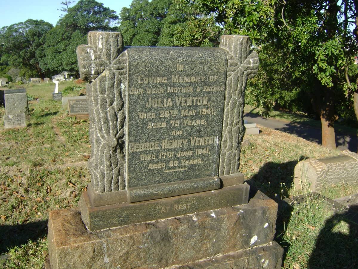 VENTON George Henry -1941 &amp; Julia -1941