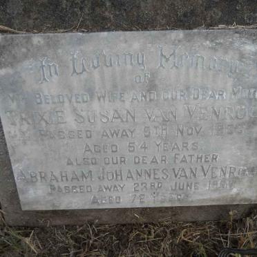 VENROOY Abraham Johannes, van -1968 &amp; Trixie Susan -1966