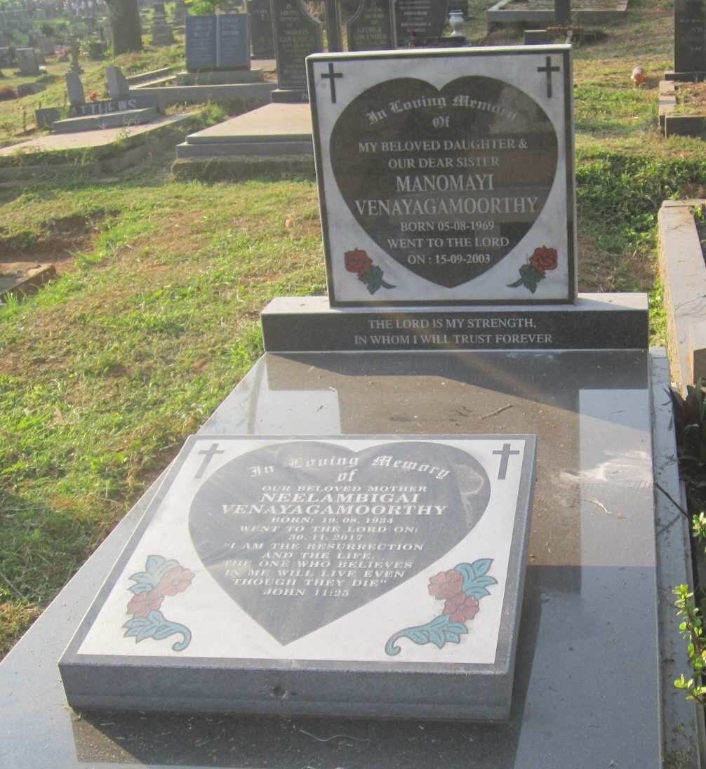 VENAYAGAMOORTHY Manomayi 1969-2003 :: VENAYAGAMOORTHY Neelambigai 1924-2017