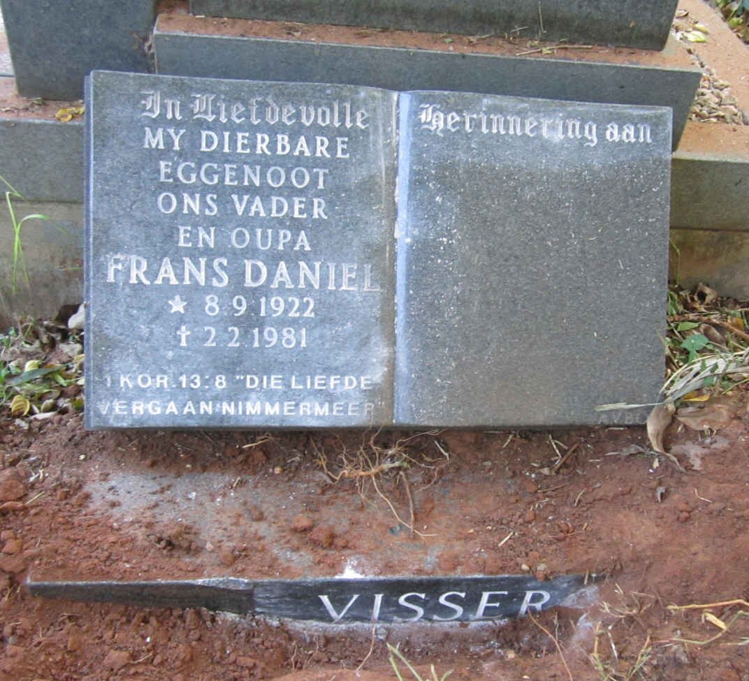 VISSER Frans Daniel 1922-1981