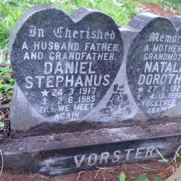 VORSTER Daniel Stephanus 1917-1985 &amp; Natalie Dorothy 1924-1992
