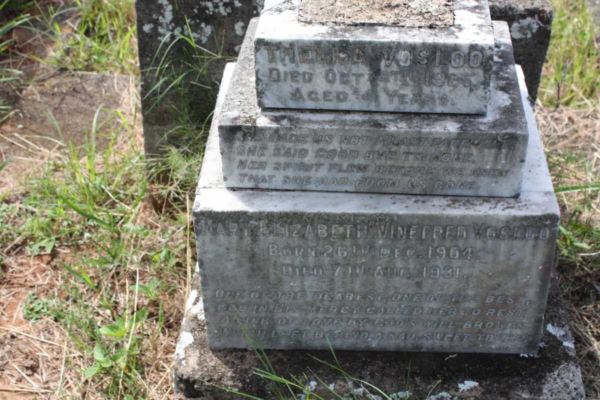 VOSLOO Thelma -1925 :: VOSLOO Mary Elizabeth Winefred 1904-1931