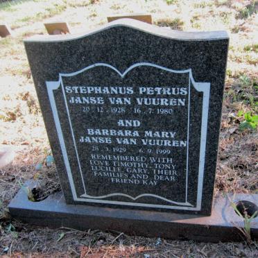 VUUREN Stephanus Petrus, Janse van 1928-1980 &amp; Barbara Mary 1929-1999
