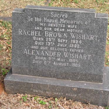 WISHART Alexander 1895-1985 &amp; Rachel Brown 1894-1962