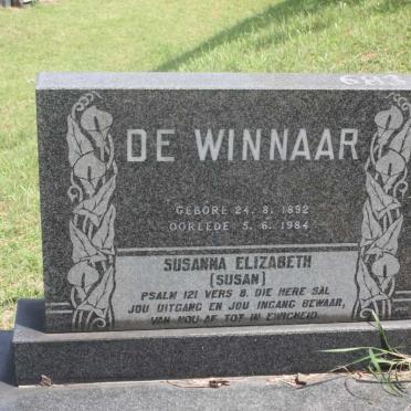 WINNAAR Susanna Elizabeth, de 1892-1984