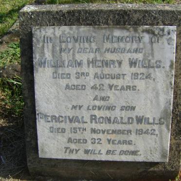 WILLS William Henry -1924 :: WILLS Percival Ronald -1942