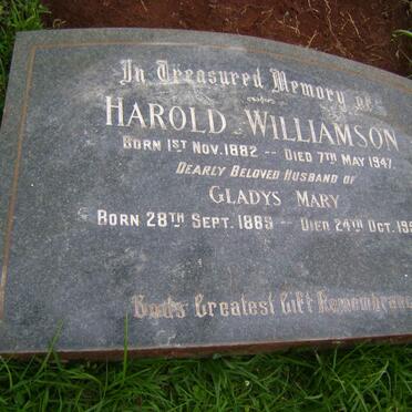 WILLIAMSON Harold 1882-1947 &amp; Gladys Mary 1889-1950