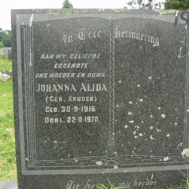 WILLEMSE Johanna Alida nee KRUGER 1916-1970