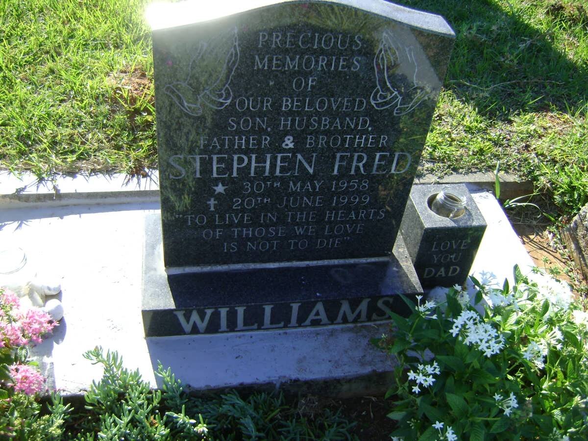 WILLIAMS Stephen Fred 1958-1999