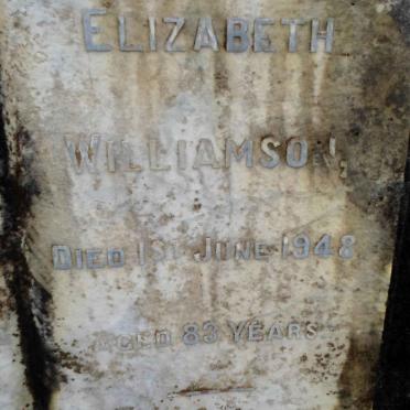 WILLIAMSON James Cruickshank -1941 &amp; Elizabeth -1948