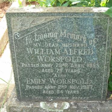 WORSFOLD William Alfred -1955 &amp; Emily -1967