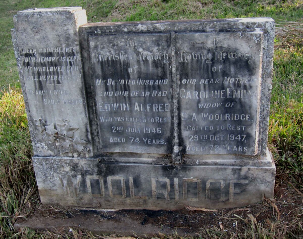 WOOLRIDGE Edwin Alfred -1946 &amp; Caroline Emily -1947