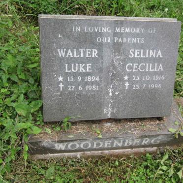 WOODENBERG Walter Luke 1894-1981 &amp; Selina Cecilia 1916-1996