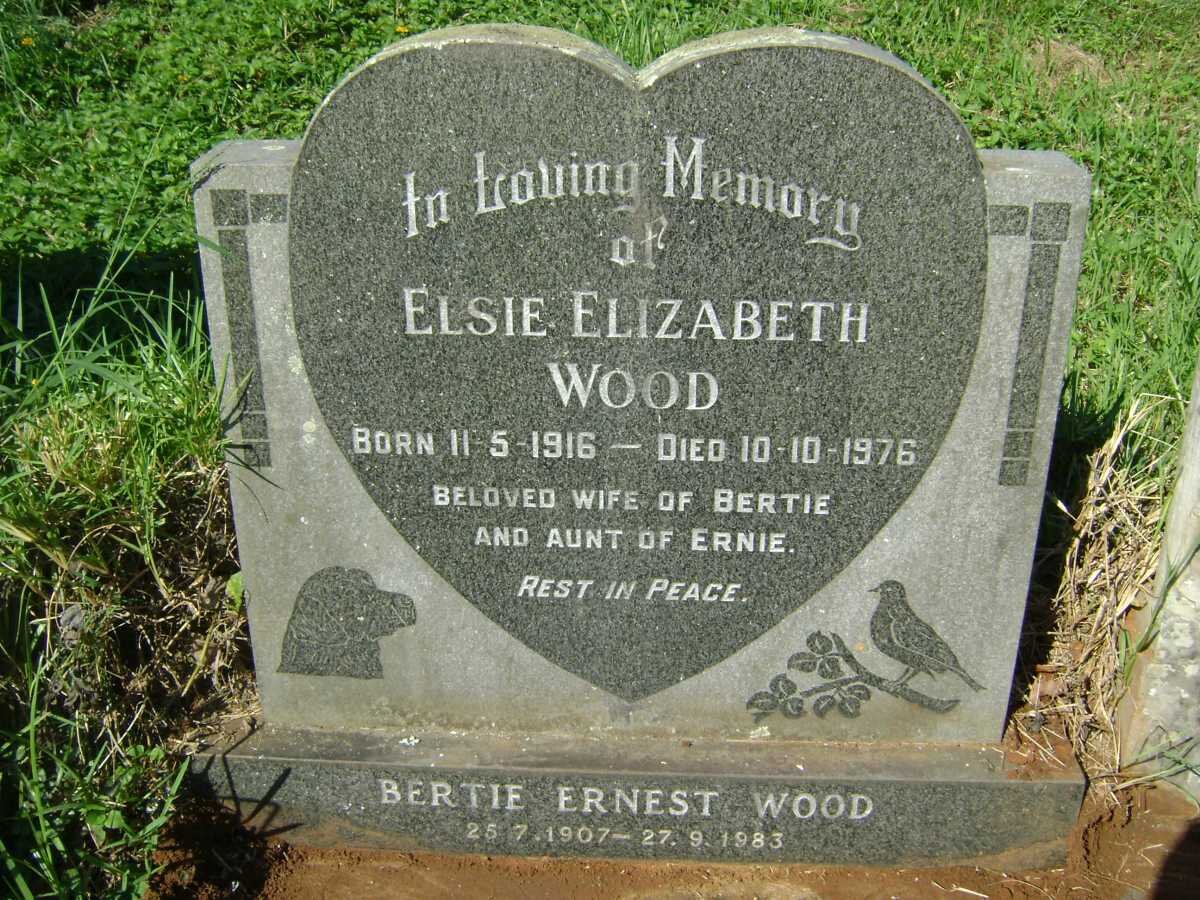 WOOD Bertie Ernest 1907-1983 &amp; Elsie Elizabeth 1916-1976