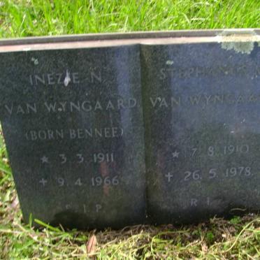 WYNGAARD Stephanus M., van 1910-1978 &amp; Inez E. N. born BENNEE 1911-1966