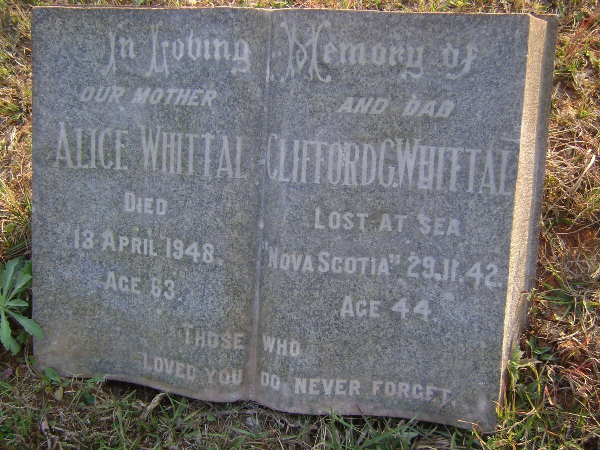 WHITTAL Clifford G. -1942 &amp; Alice -1948