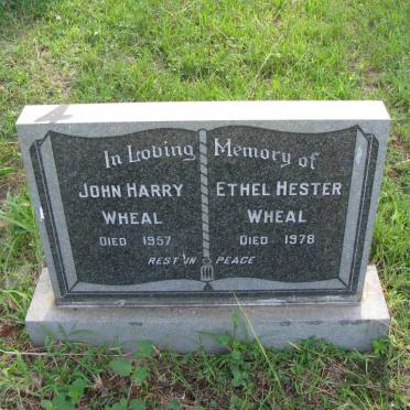 WHEAL John Harry -1957 &amp; Ethel Hester -1978