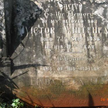 WHITEHEAD Victor -1936 :: LUCK Linda Ella -1957