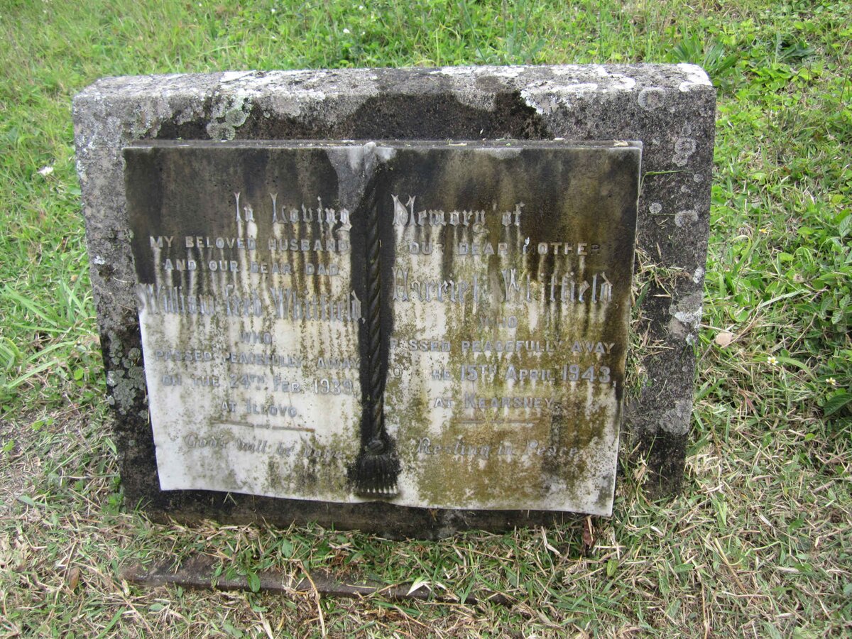 WHITFIELD William Fred -1939 &amp; Harriet -1943