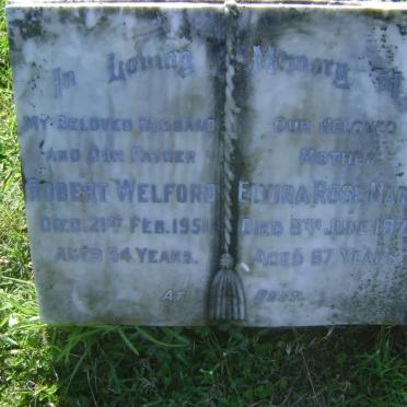 WELFORD Robert -1951 &amp; Elvira Rose Marie -1971