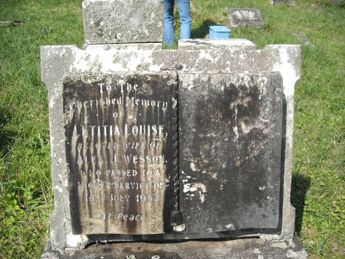 WESSON Letitia Louise -1932